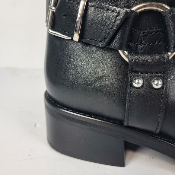 Steve Madden Bryanna Woman's Moto Boot Leather black Size 10 M - Picture 12 of 16